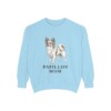 Papillon Mom Sweatshirt, Chambray, front view