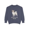 Papillon Mom Sweatshirt, Denim, front view