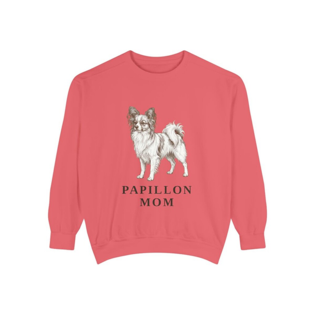 Papillon Mom Sweatshirt, Watermelon, front view