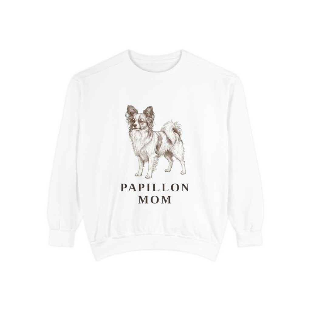 Papillon Mom Sweatshirt, White, front view