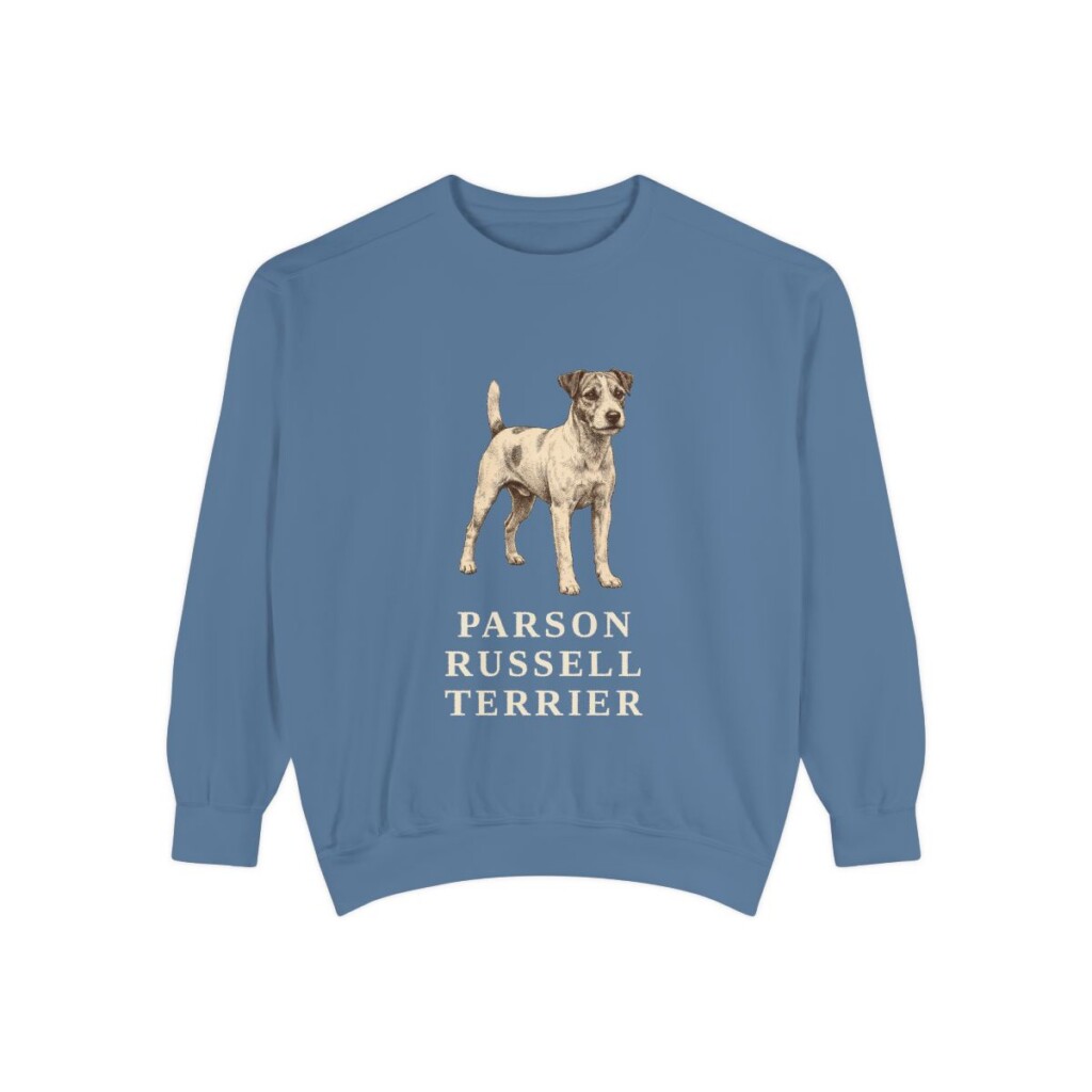 parson-russell-terrier-sweatshirt-blue-jean Parson Russell Terrier Sweatshirt, Blue Jean, front view