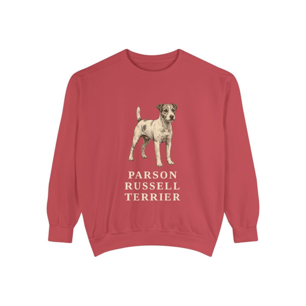 parson-russell-terrier-sweatshirt-crimson Parson Russell Terrier Sweatshirt, Crimson, front view