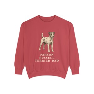 Parson Russell Terrier Dad Sweatshirt, Crimson, front view