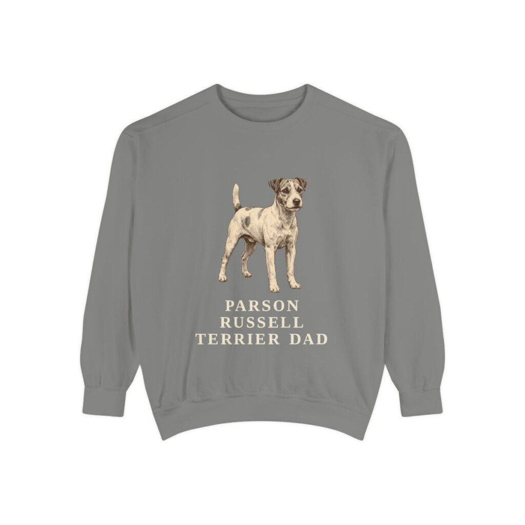 Parson Russell Terrier Dad Sweatshirt, Grey, front view