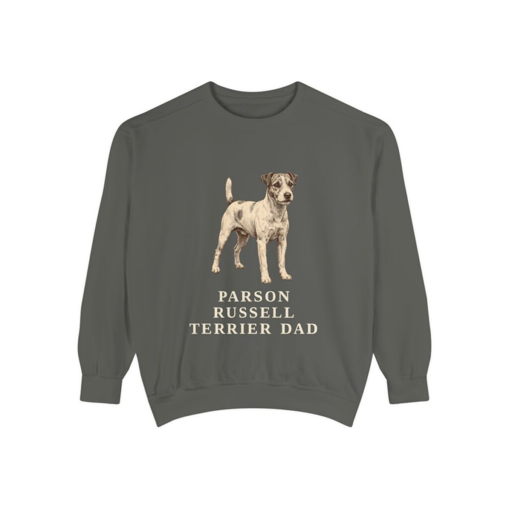Parson Russell Terrier Dad Sweatshirt, Pepper, front view
