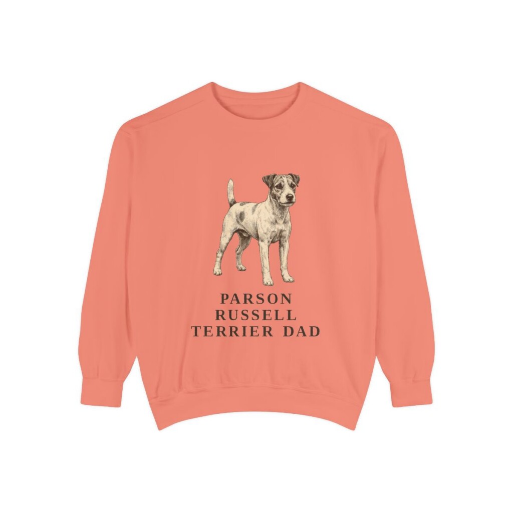 Parson Russell Terrier Dad Sweatshirt, Terracotta, front view