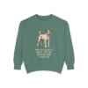 Parson Russell Terrier Humor Sweatshirt, Light Green, front view