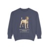 parson-russell-terrier-sweatshirt-latin-denim Parson Russell Terrier Latin Sweatshirt, Denim, front view