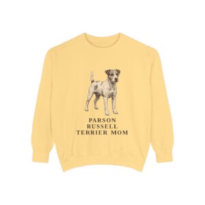 Parson Russell Terrier Mom Sweatshirt, Butter, front view