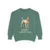 Parson Russell Terrier Mom Sweatshirt, Light Green, front view
