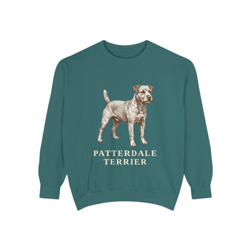 Patterdale Terrier Sweatshirt, Blue Spruce, front view