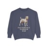 Patterdale Terrier Dad Sweatshirt, Denim, front view
