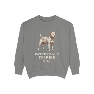 Patterdale Terrier Dad Sweatshirt, Grey, front view