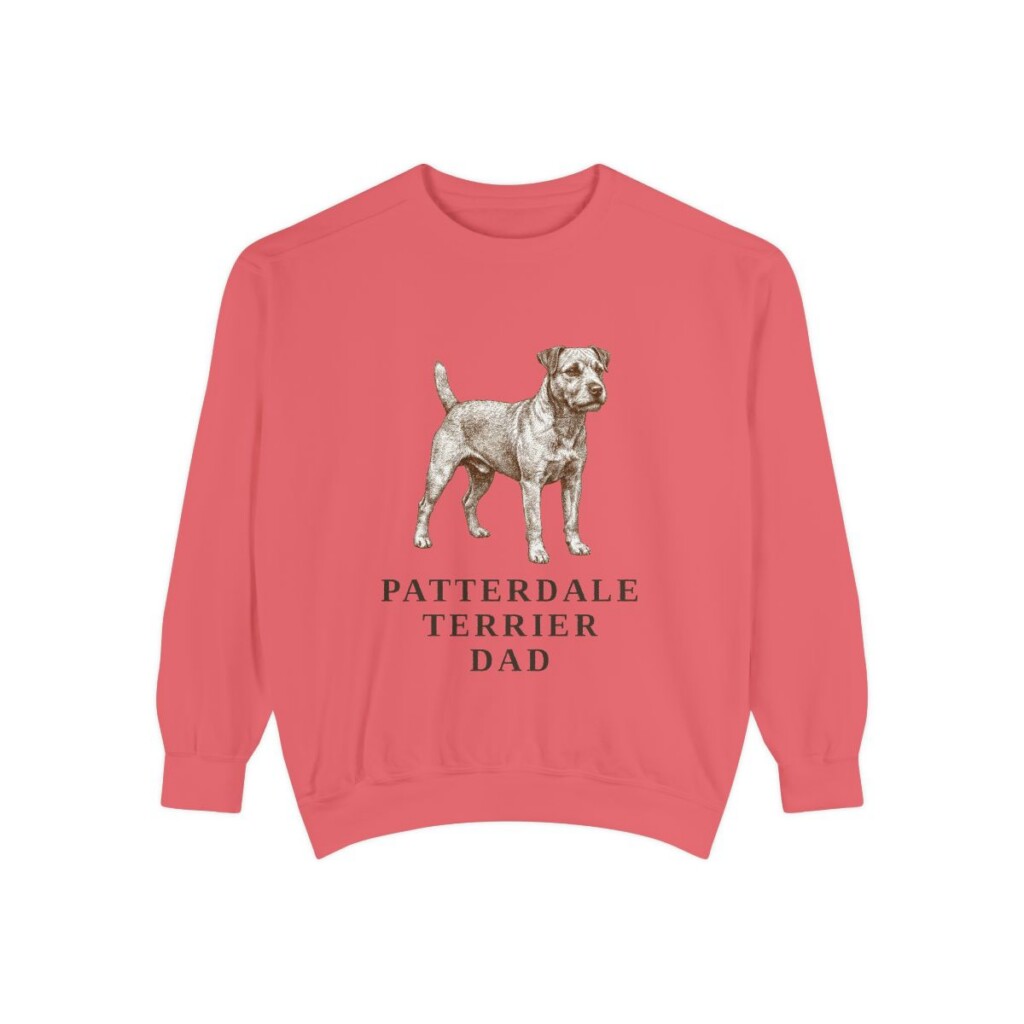 Patterdale Terrier Dad Sweatshirt, Watermelon, front view
