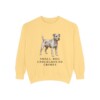 Patterdale Terrier Humor Sweatshirt, Butter, front view