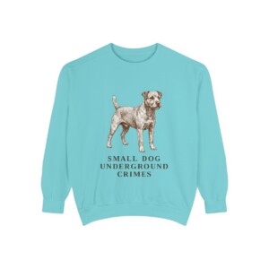 Patterdale Terrier Humor Sweatshirt, Chalky Mint, front view