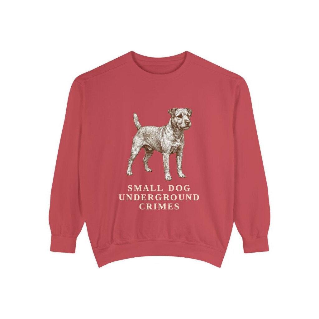 Patterdale Terrier Humor Sweatshirt, Crimson, front view