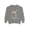 Patterdale Terrier Humor Sweatshirt, Grey, front view