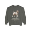 Patterdale Terrier Humor Sweatshirt, Pepper, front view