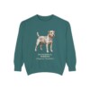 patterdale-terrier-sweatshirt-latin-blue-spruce Patterdale Terrier Latin Sweatshirt, Blue Spruce, front view