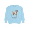 patterdale-terrier-sweatshirt-latin-chambray Patterdale Terrier Latin Sweatshirt, Chambray, front view