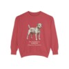 patterdale-terrier-sweatshirt-latin-crimson Patterdale Terrier Latin Sweatshirt, Crimson, front view