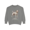 patterdale-terrier-sweatshirt-latin-grey Patterdale Terrier Latin Sweatshirt, Grey, front view