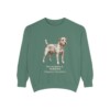 patterdale-terrier-sweatshirt-latin-light-green Patterdale Terrier Latin Sweatshirt, Light Green, front view