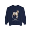 patterdale-terrier-sweatshirt-latin-true-navy Patterdale Terrier Latin Sweatshirt, True Navy, front view