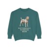 Patterdale Terrier Mom Sweatshirt, Blue Spruce, front view