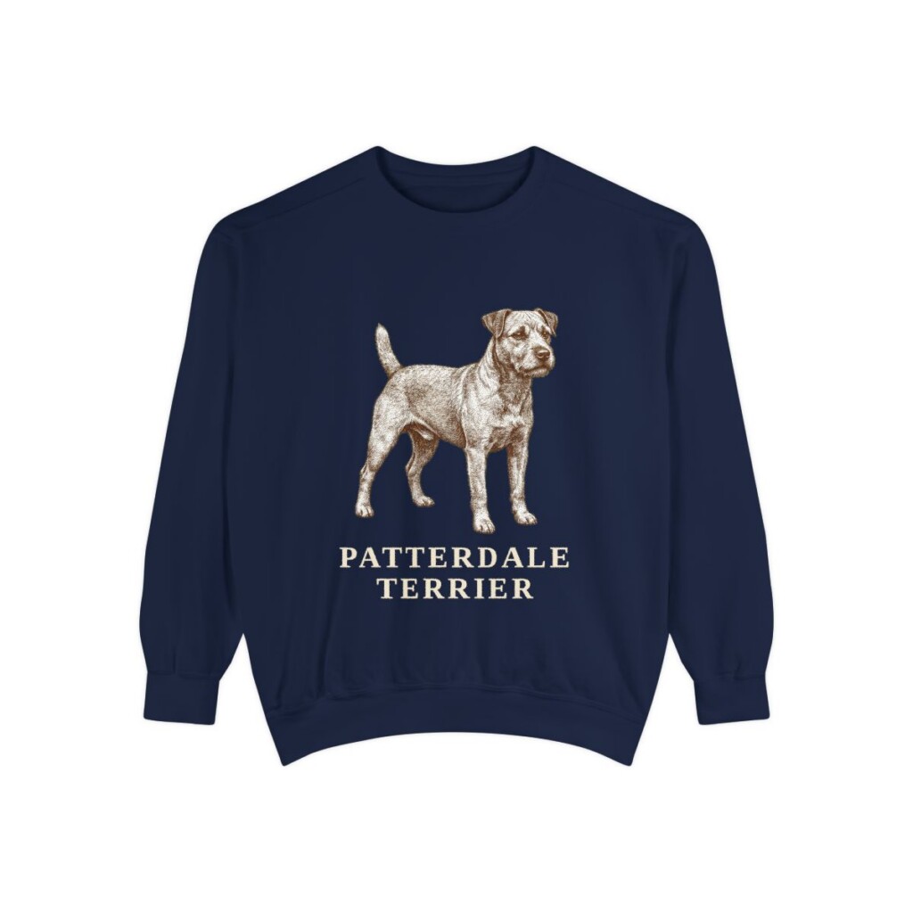 Patterdale Terrier Sweatshirt, True Navy, front view