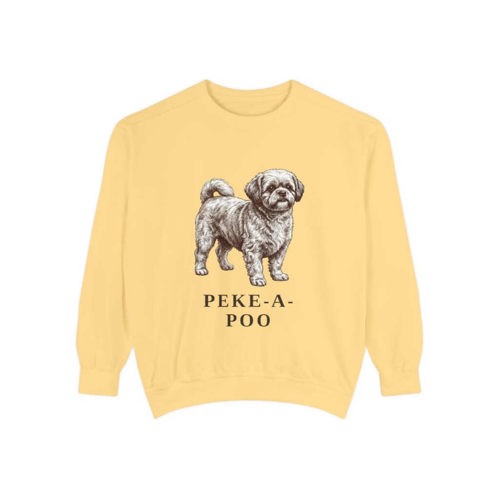 Peke-A-Poo Sweatshirt, Butter, front view