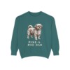Peke-A-Poo Dad Sweatshirt, Blue Spruce, front view