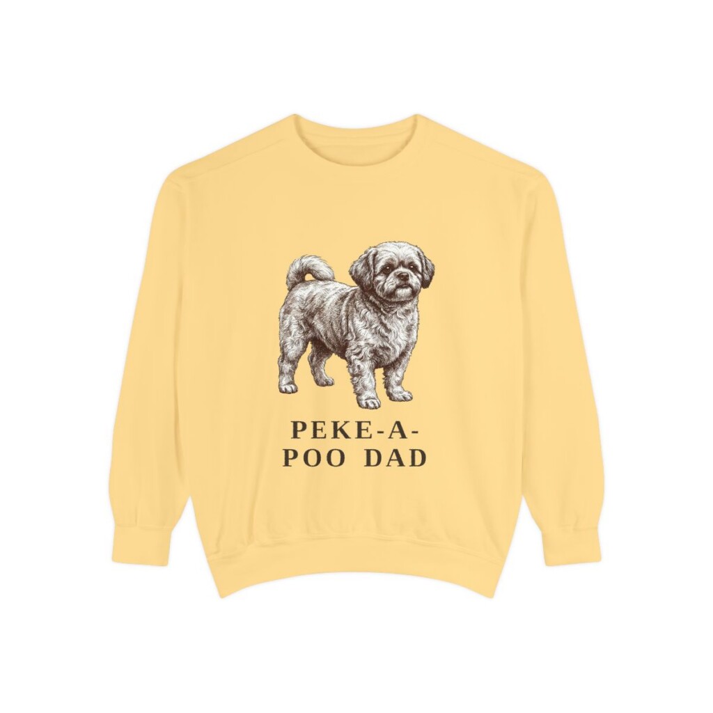 Peke-A-Poo Dad Sweatshirt, Butter, front view