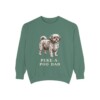 Peke-A-Poo Dad Sweatshirt, Light Green, front view