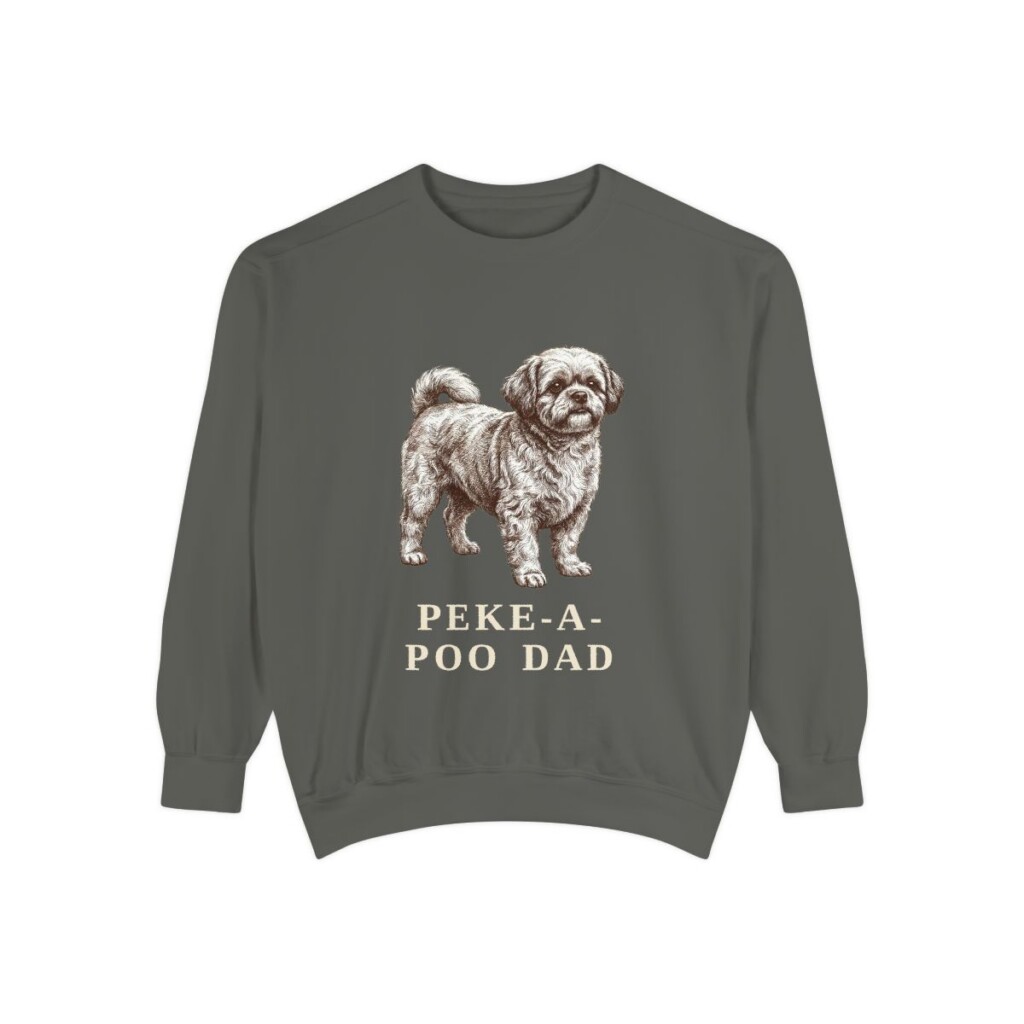 Peke-A-Poo Dad Sweatshirt, Pepper, front view