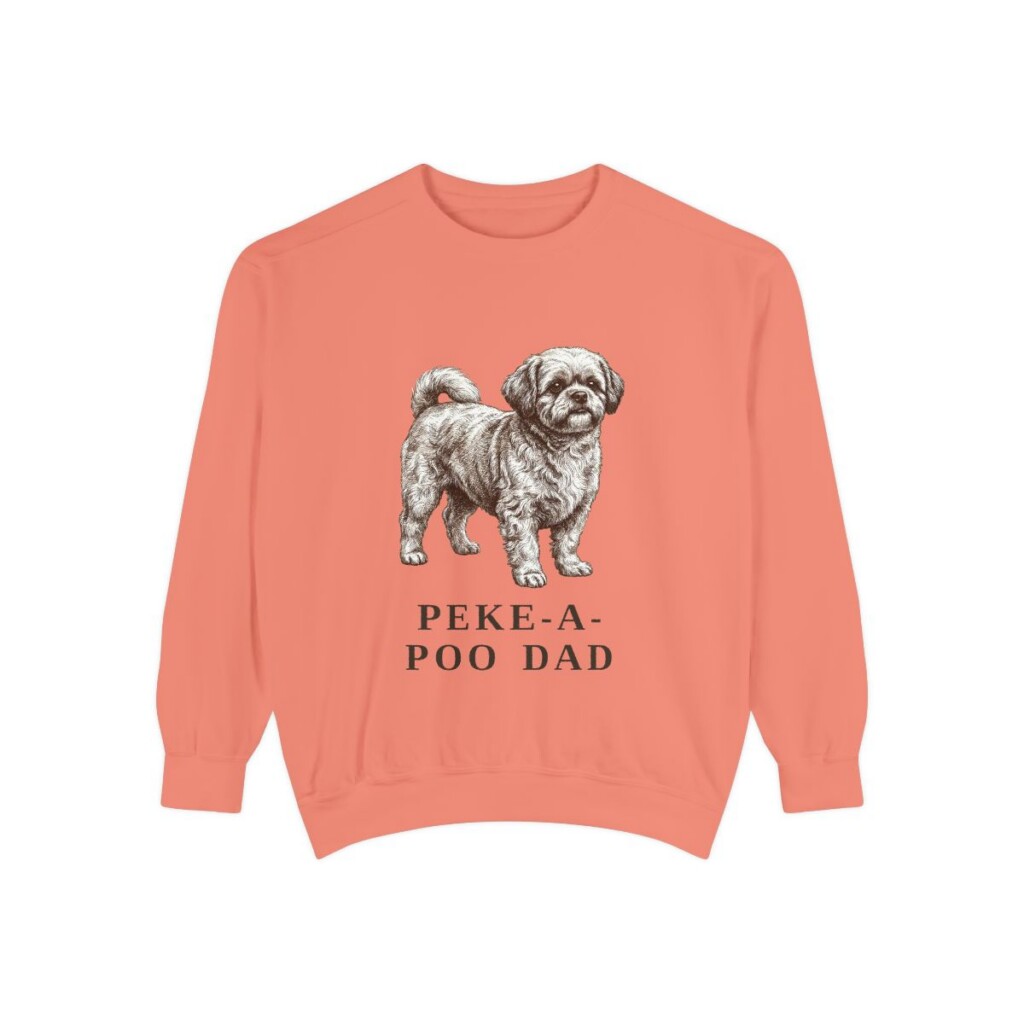 Peke-A-Poo Dad Sweatshirt, Terracotta, front view