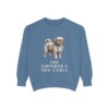 Peke-A-Poo Humor Sweatshirt, Blue Jean, front view