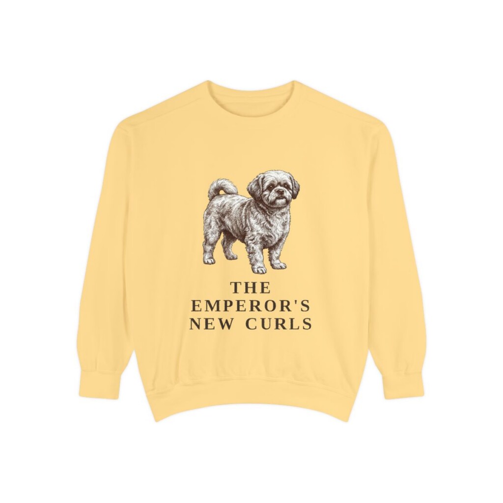 Peke-A-Poo Humor Sweatshirt, Butter, front view
