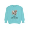 Peke-A-Poo Humor Sweatshirt, Chalky Mint, front view