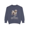 Peke-A-Poo Humor Sweatshirt, Denim, front view