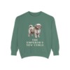 Peke-A-Poo Humor Sweatshirt, Light Green, front view