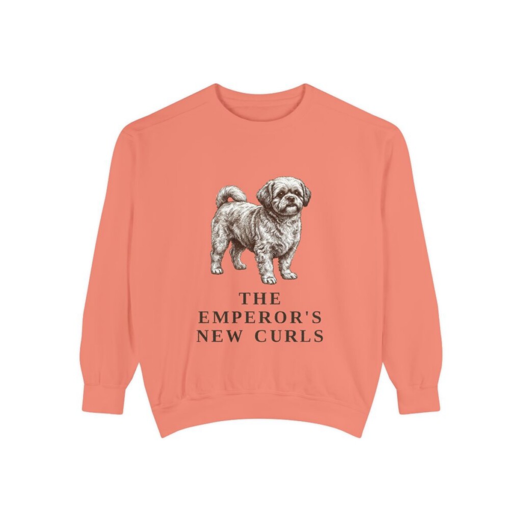Peke-A-Poo Humor Sweatshirt, Terracotta, front view