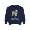 Peke-A-Poo Humor Sweatshirt, True Navy, front view