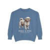 peke-a-poo-sweatshirt-latin-blue-jean Peke-A-Poo Latin Sweatshirt, Blue Jean, front view