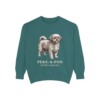 peke-a-poo-sweatshirt-latin-blue-spruce Peke-A-Poo Latin Sweatshirt, Blue Spruce, front view