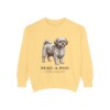 peke-a-poo-sweatshirt-latin-butter Peke-A-Poo Latin Sweatshirt, Butter, front view