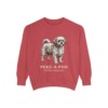peke-a-poo-sweatshirt-latin-crimson Peke-A-Poo Latin Sweatshirt, Crimson, front view