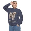 peke-a-poo-sweatshirt-latin-denim-person-2-context Peke-A-Poo Latin Sweatshirt, Denim, person 2 context