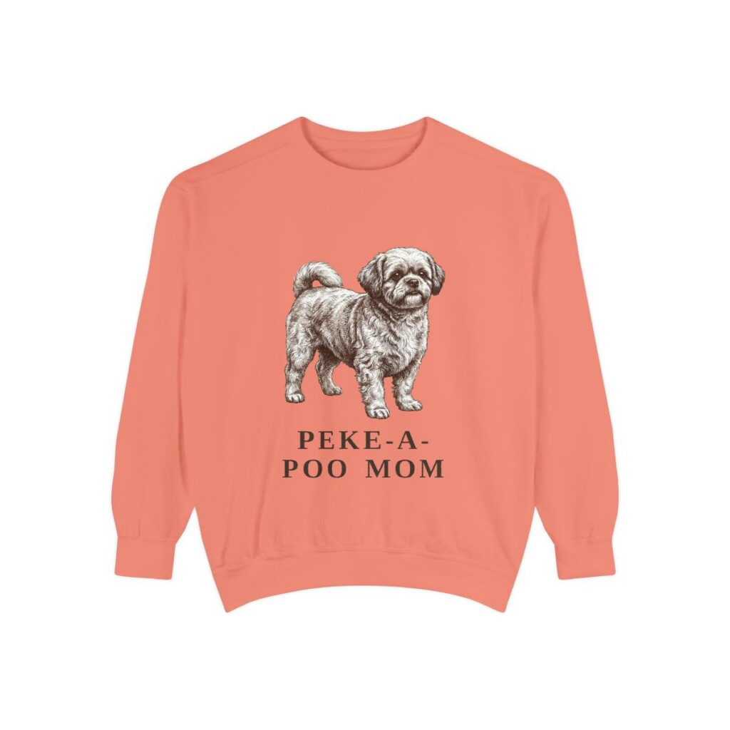 Peke-A-Poo Mom Sweatshirt, Terracotta, front view